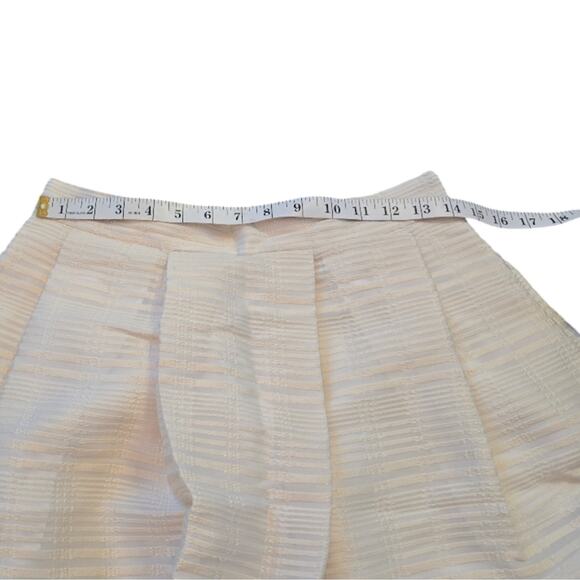 ANN TAYLOR White Pleated A-Line Full Party Skirt Size 4 - Picture 4 of 9
